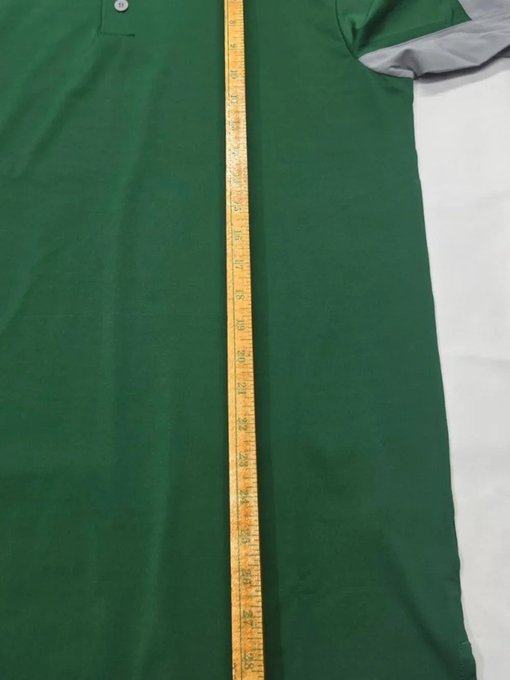 Russell Athletic Dri‑Power Green & Gray Performance Polo – Size Medium